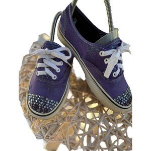 Vans Authentic Glitter Purple Men's 5 Women's 6.5 Sequins Sparkly Low Top Unisex